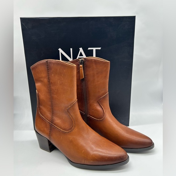 Naturalizer Gaby Leather Ankle Boots Brown Ciderspice Size 5M NIB - Picture 12 of 12